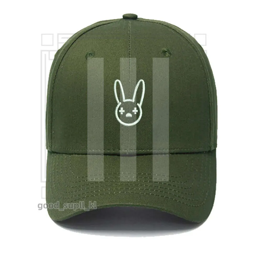 Fashion Ball Caps Bad Bunny Stickerei Designer Baseball Cap 100% Baumwoll -Rapper Reggaeton Künstler Dad Hut Unisex Gelegenheitsmänner Frauen Snapbacks Cap Hip Hop Hut 943