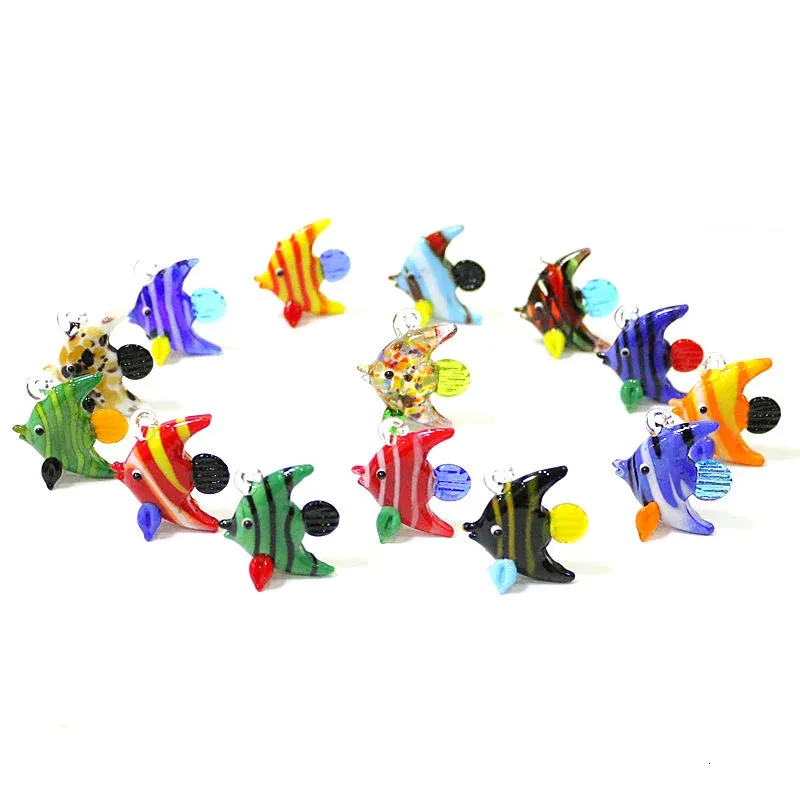 Aquarium Decoratie Accessoires Glas tropische vissen hanger Japanse stijl Hangende schattige zeedieren miniatuur Figurines ornamenten 240429