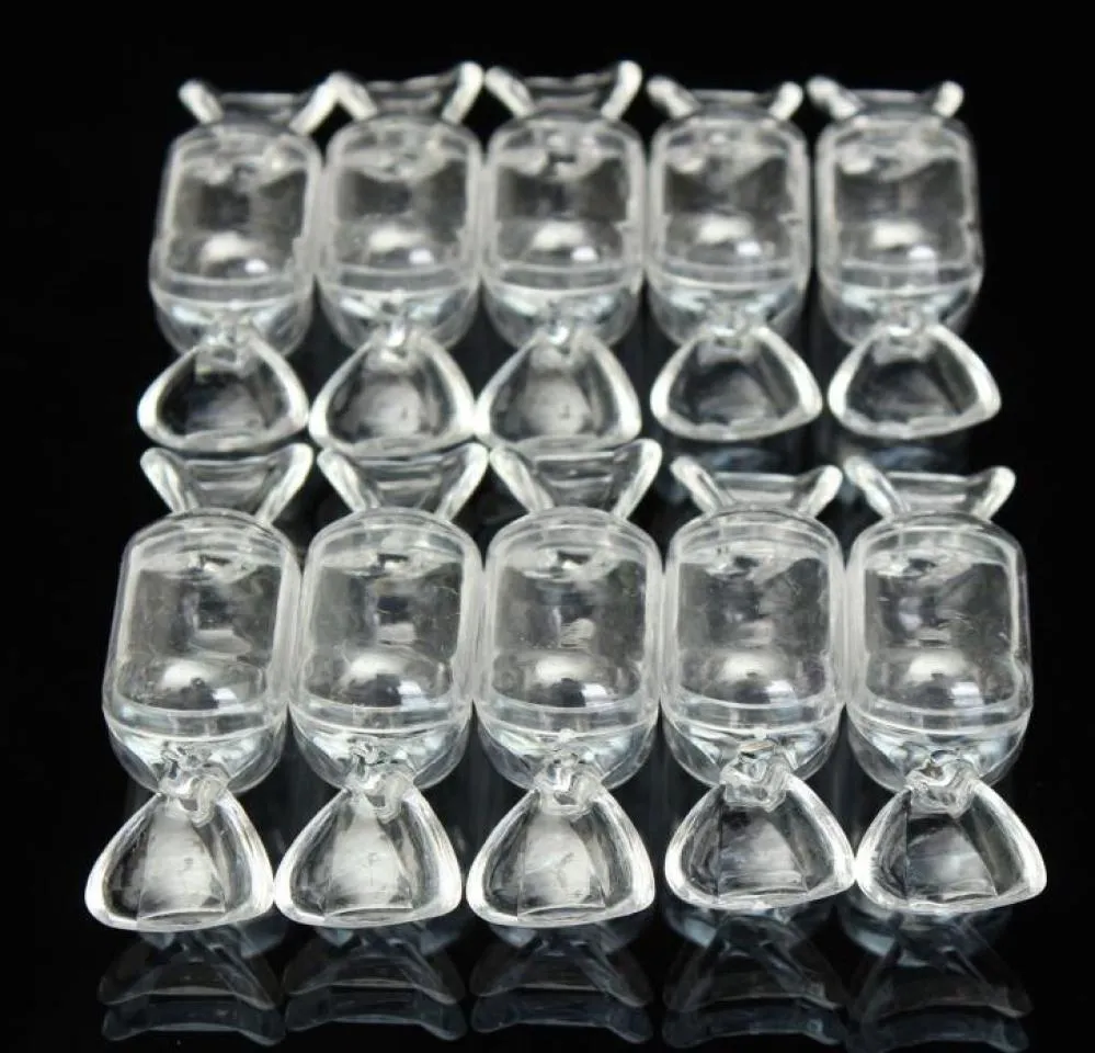 Całe 10pc plastikowe cukierki ślubne przezroczyste przezroczyste słodkie skrzynki do przechowywania kadrów Baby Shower Favor3224892