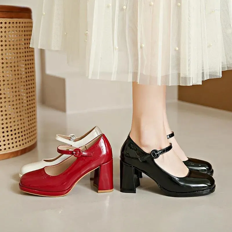 Chaussures habillées 2024 printemps marie janes pour femmes élégants escarpins