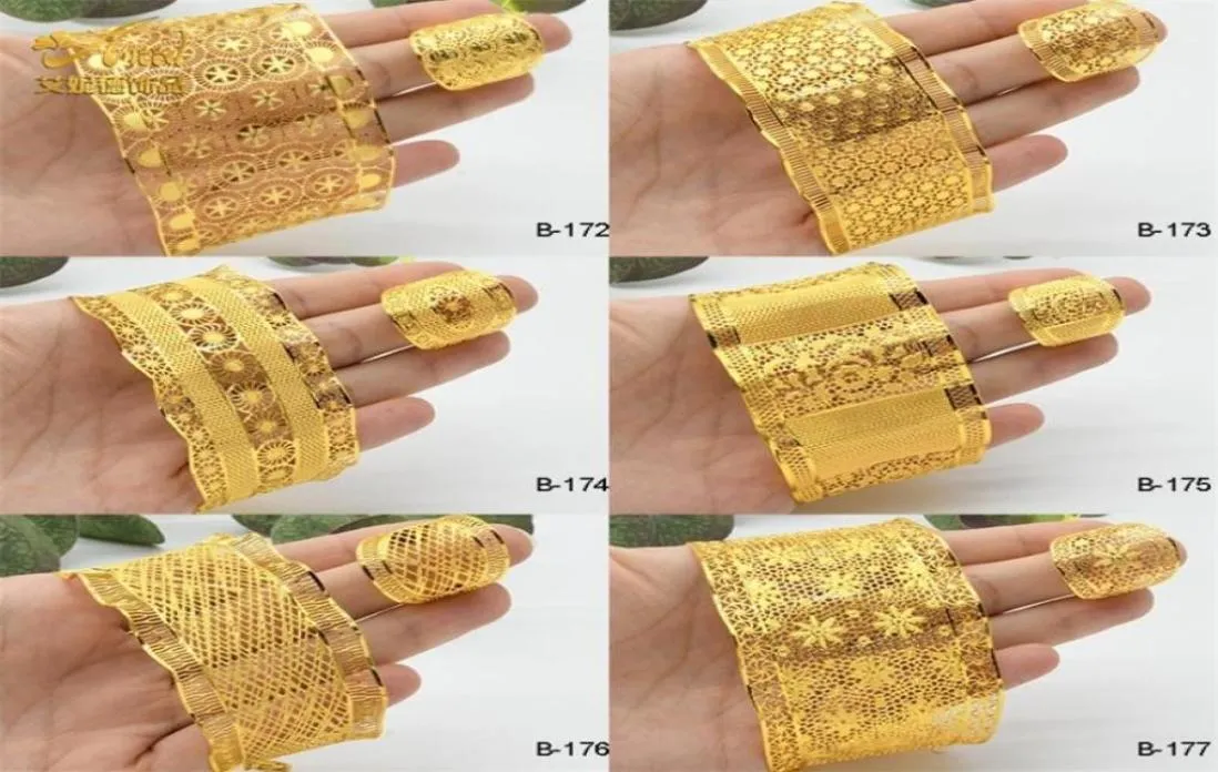 Aniid Dubai Verstellbarer Goldarmarm mit Ring für Frauen Afrikanische Bijoux Armband Schmuck Nigerian Hochzeit Schmuck Geschenk 220713686345800176