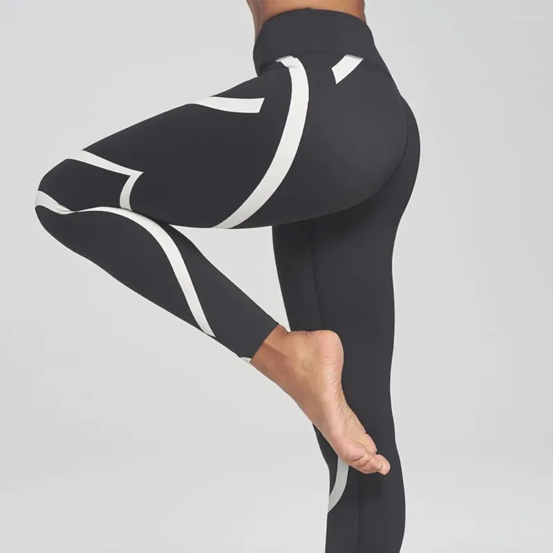 Pantalones para mujeres Sple Splice Yoga Entrenamiento Leggings Fitness Sports Sports Mujeres con alto contenido