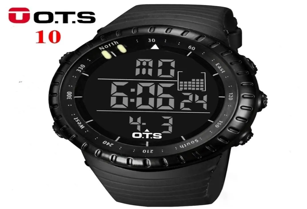 OTS MEN039S Watch LED Sports Corloge numérique 50m Men de pointe des hommes imperméables Brand Luxury Hour Military Wrists Relogio Masculino 2109778703