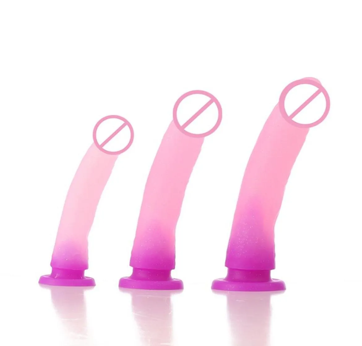 마사지 2021 여성용 핑크 딜도 실리콘 거대한 딜도 현실적인 암컷 자위 음경 성인 성 에로틱 장난감 항문 플러그 3109830