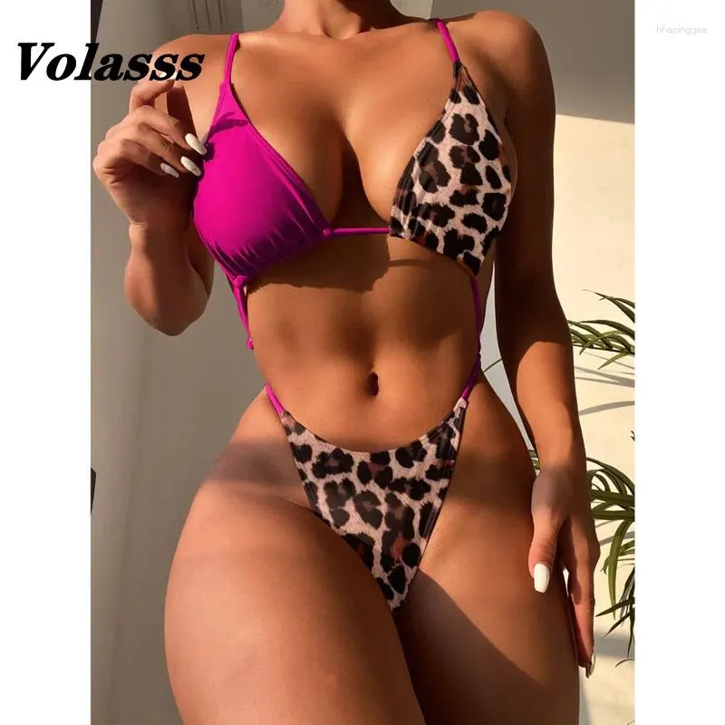 Swimwear Women 2024 One Piece Backless Swimsuit Femme Leopard Patchwin Bikini Sexy Splicing Femmes High Cut Bathing Costume Monokini