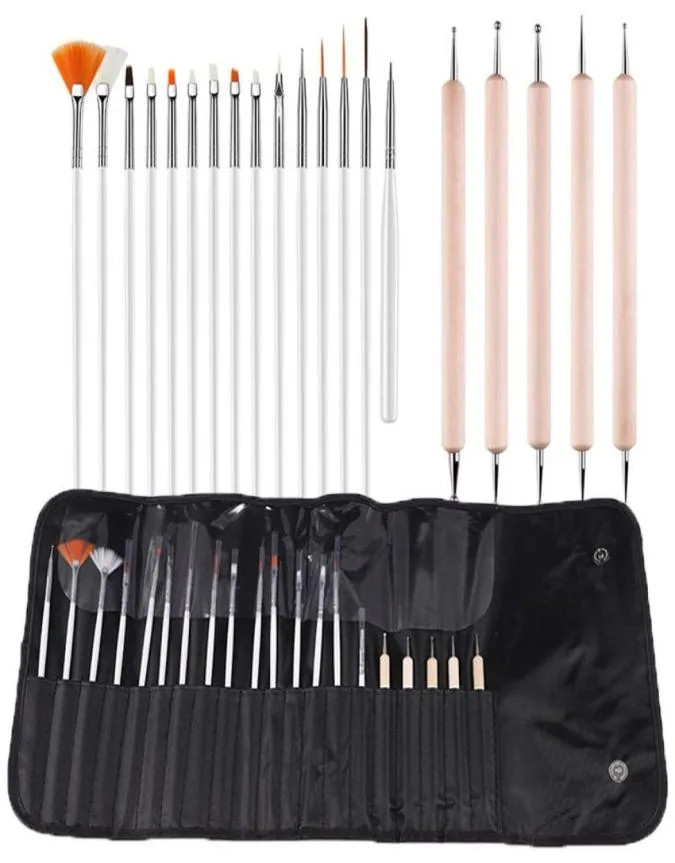 Akrilik Tırnak Sanat Fırçaları Manikür Tırnak Sanatı Tasarım Boyama Fırçaları Puinting Kalem Aracı Kit1052001