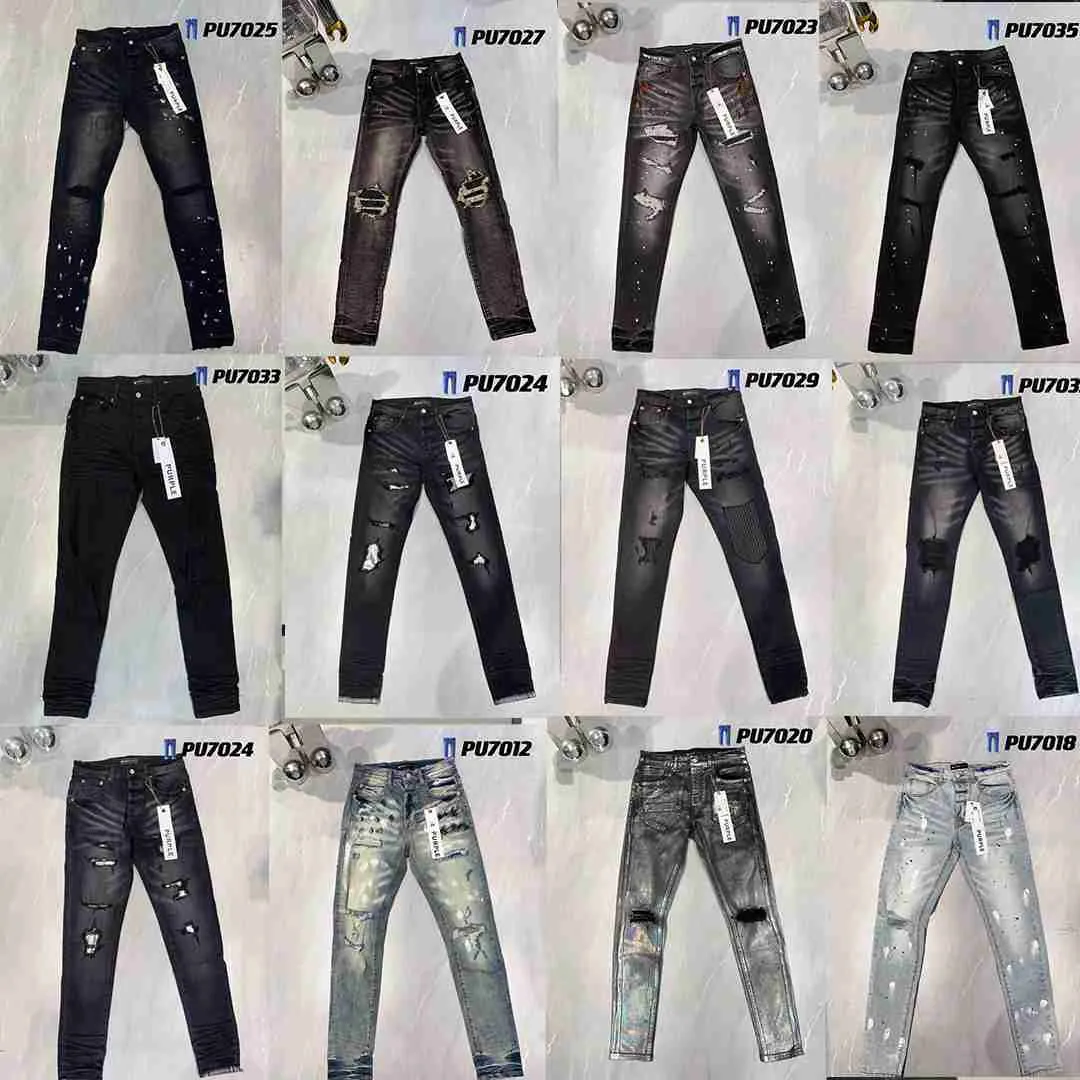 Lila jeans denim byxor mens lila jeans designer jean män byxor avancerad kvalitet rak design retro streetwear casual sweatpants joggar pant thrt thrt