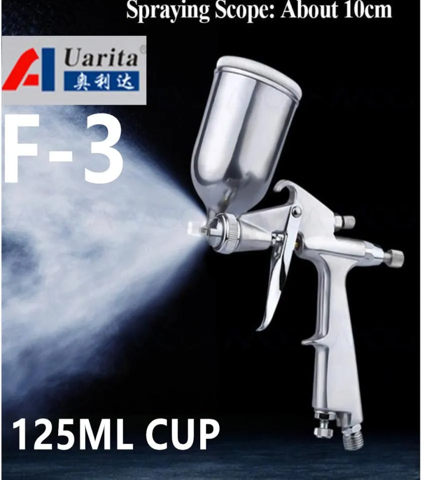 auarita F3 125ml 10mmノズルスプレーガンスプレーエアブラシペイントツール重力給餌エアブラシ銃4638434