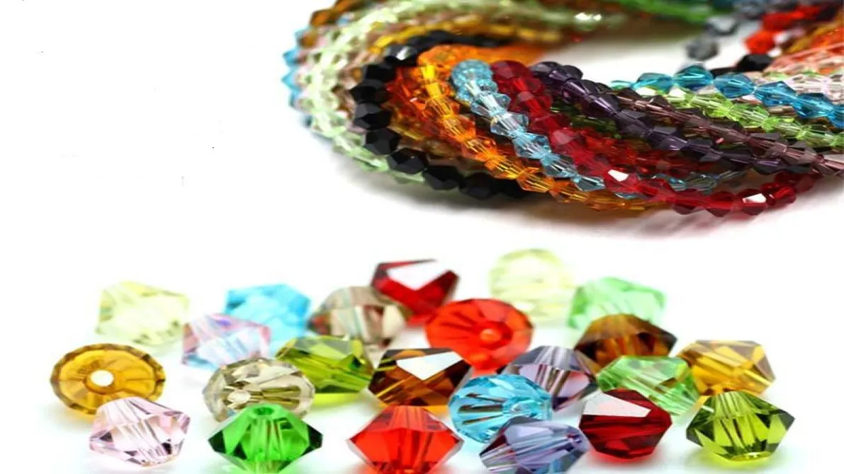 Ganzes 4 -mm -Facett -Kristallglas 5301 Bicone Perlen Schmuck DIY U Pick Color6213271