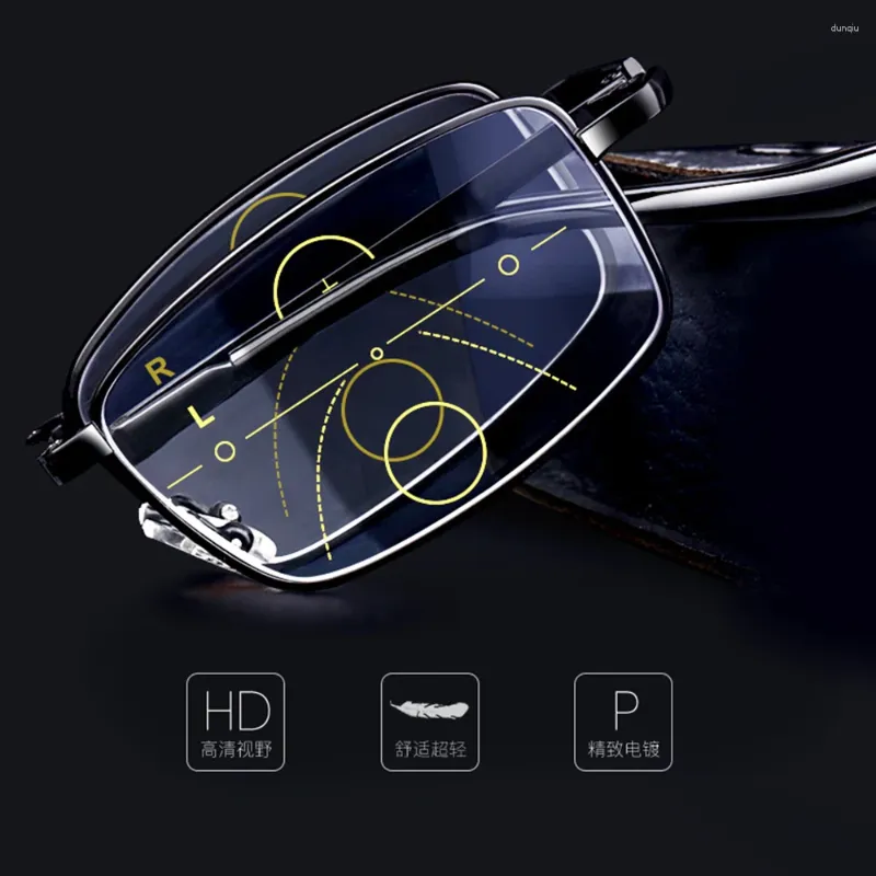 Güneş Gözlüğü Nomanov Fol Portable Çok ve Yakın Çok Fonksiyonlu Mavi Anti-Light Progresif Multifokal Okuma Gözlükleri 75 ila 400 ekleyin