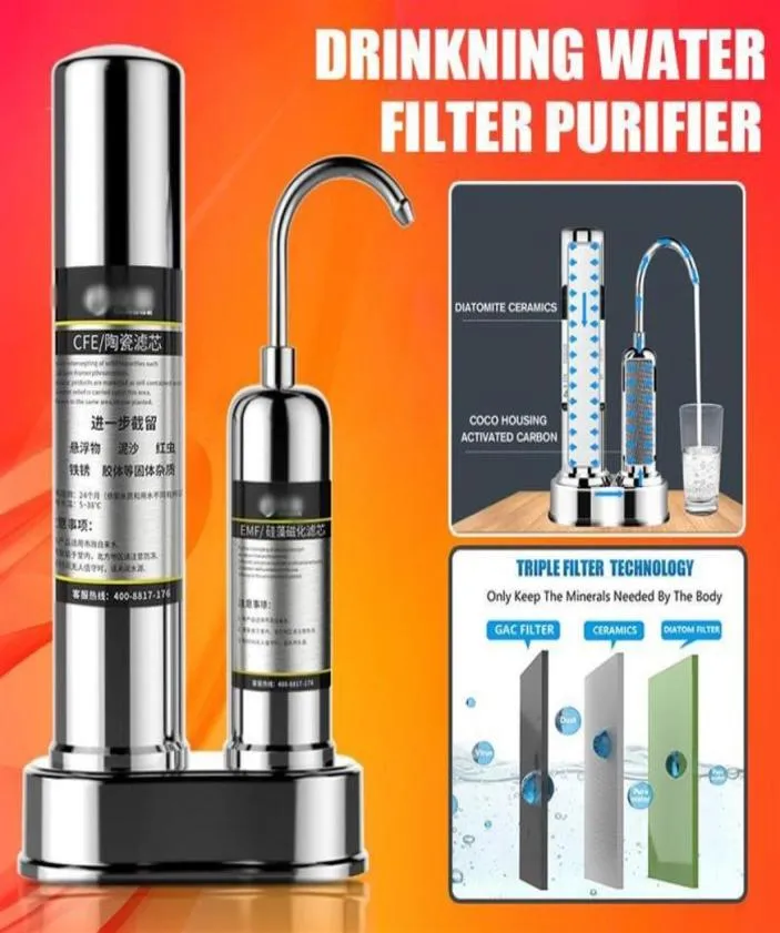 Ultrafiltration Filtre d'eau potable Système de la maison Filtre de purificateur d'eau de cuisine avec robinet Tap Water Filter Cartridge Kits T200819531909