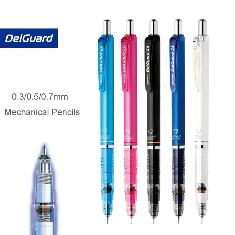 1pcs MA85 DelGuard Mechanical Pencil 0.3mm 0.5mm 0.7mm Drawing Test Sketch Pencils with Eraser for School Supplier 240419