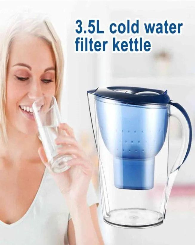35L Portable Activated Carbon Cold Water Filter Purifier Kettle For Health Kitchen Home Office Filters Pitcher4888420