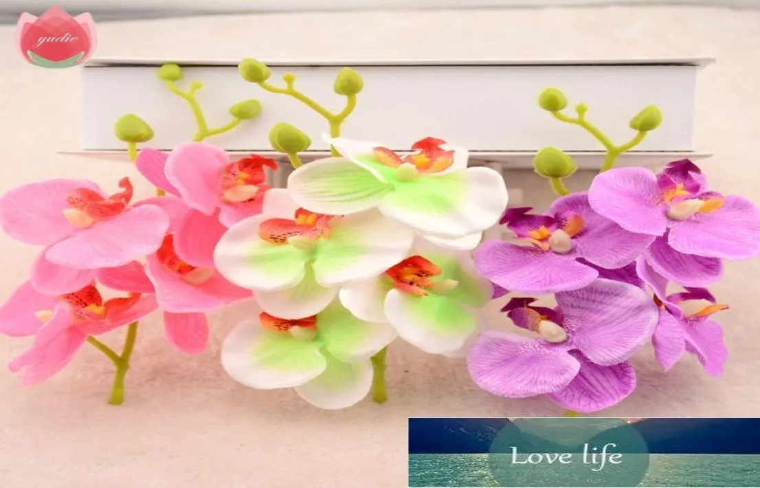 Dekoracyjne kwiaty wieńce jedwabiu sztuczny bukiet orchidei na domowe przyjęcie weselne dekoracja cymbidium scrapbooking