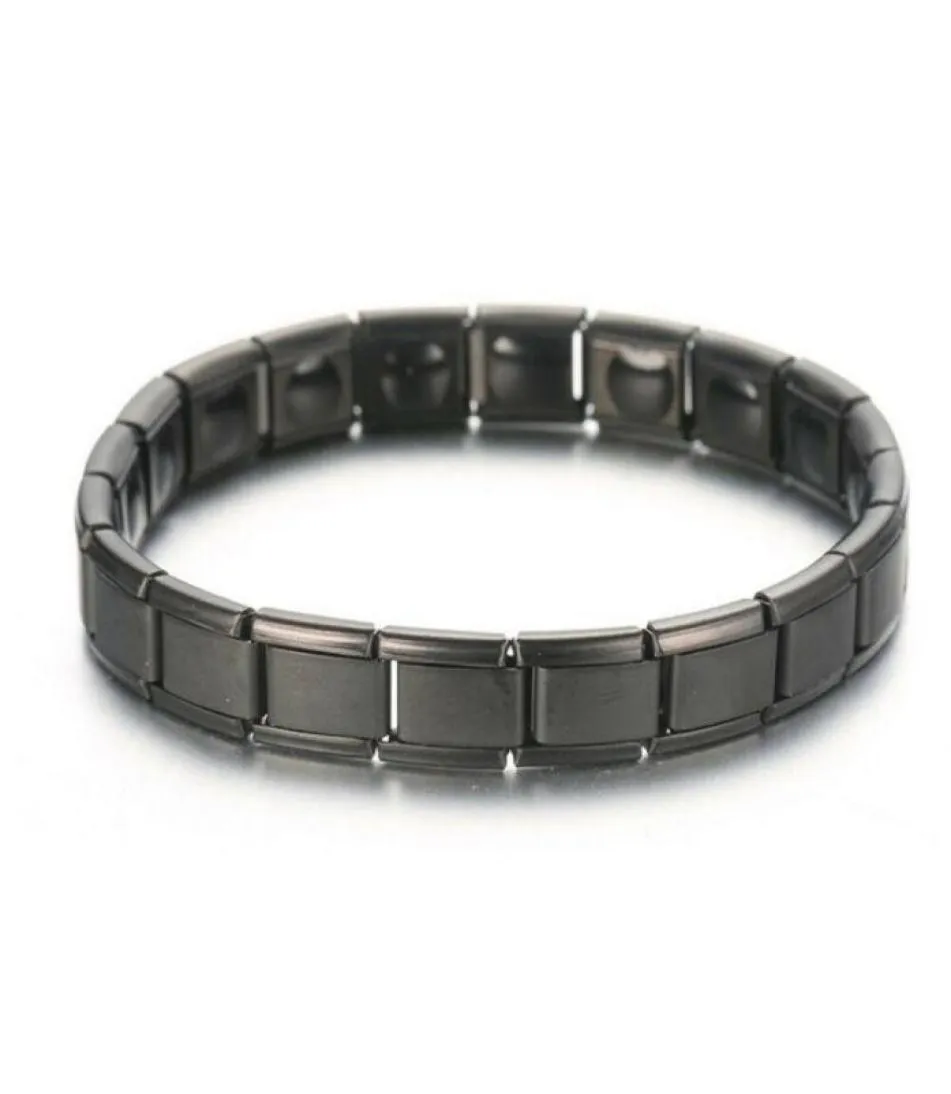 Herrkvinnor Germanium Stone Titanium Health Relief Expanderbar magnetisk armband Länk Chain9988958