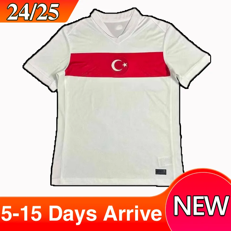 2024 2025 Turkiye Soccer Jersey e 컵 터키 대표팀 홈 어웨이 Demiral Kokcu Yildiz Enes Calhanoglu 축구 셔츠 키트