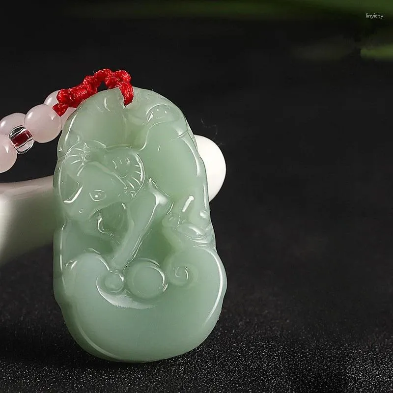 Scarves Twelve Zodiac Signs Imitation Jade Pendant Aventurine Necklace Transfer Red Rope Green