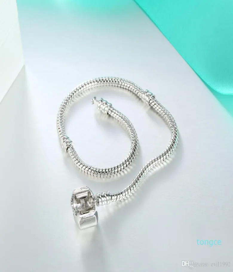 Роскошь- 1pcs Drop Shipping Silvered Bracelets Bracelets Women Chain Charm Beads for Beads Bragle