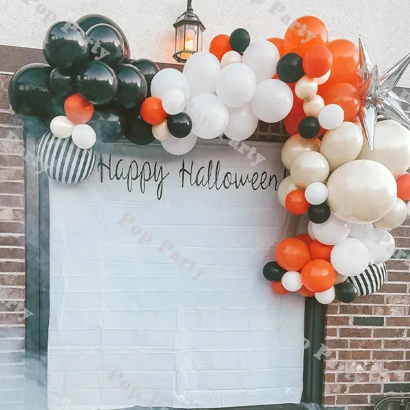 Decorazione per feste 89pcs Nero Natural Sand Halloween Balloon Ghirlanda Bridal Doccia da sposa Le forniture di compleanno