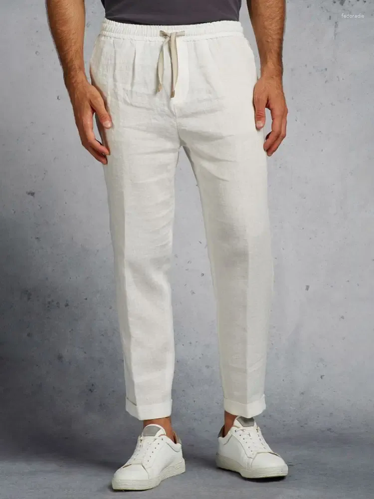 Herenbroeken All-Season Straight-Eg Lounge Pants: Duurzaam Easy-Care Design met zakken en veter