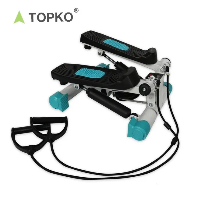 Topko Home Gym Equipment Fitness Mini Steg träningsträning Steppers Machine With Resistance Bands 240416