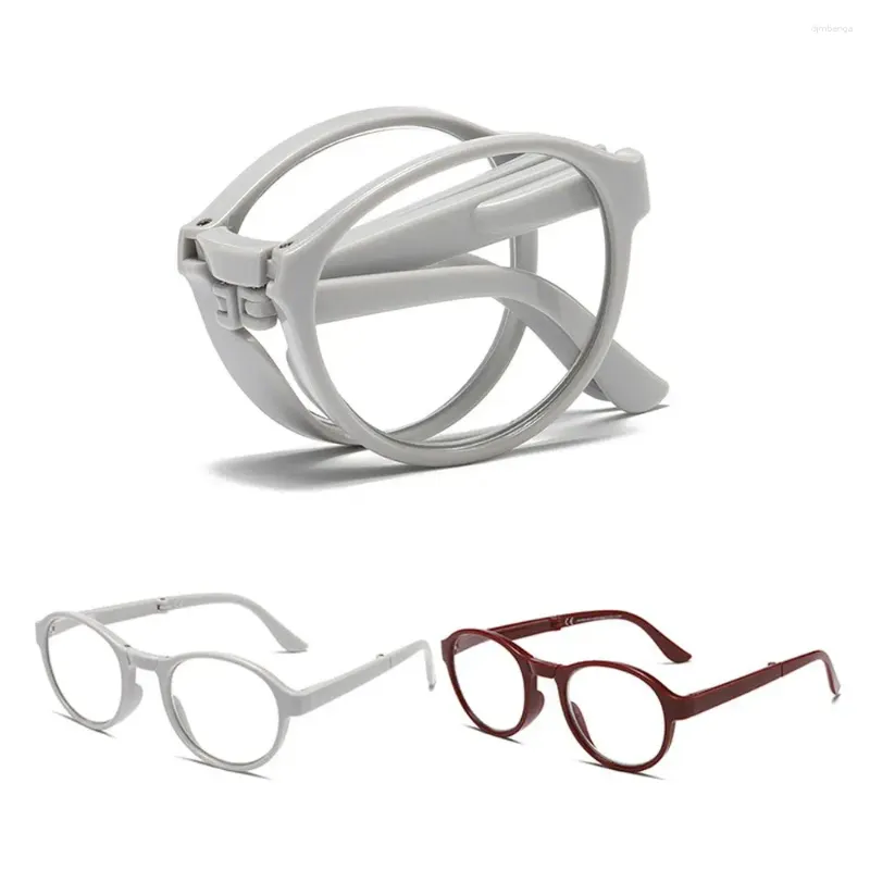 Óculos de sol portáteis copos de leitura dobrável com casos homens mulheres leves de moda presbiopia PC PC Eyewear 1.0x - 4.0x