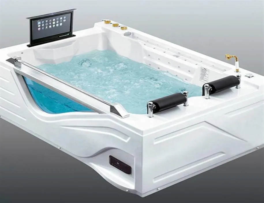 Japanse SSWW Hydro Bubble 150 Full HD Luxe Outdoor Spa Acryl Badbad Elektronische hoek Massage Design Bathtub178Q3015827