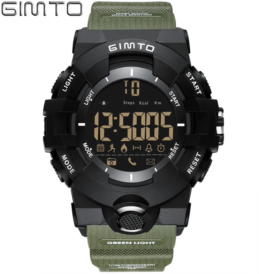 X GIMTO Cool Outdoor Sport Smart Watch Men Digital LED Stopwatch Bluetooth Shock Army electronic watch Waterproof Pedometer Clock6372832