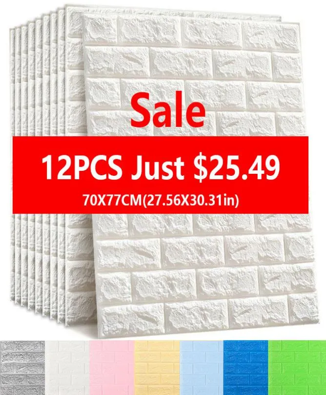 3D Wall Stickers Imitation Brick Bedroom Decor Waterproof Selfadhesive Wallpaper For Living Room Kitchen TV Backdrop Decor70777815567