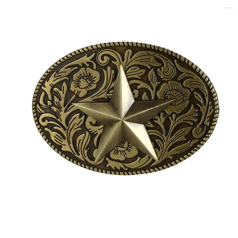 Belts Western Cowboy Two-tone Rope And Barbed Wire Classic Impression Lone Star Attitude Buckle