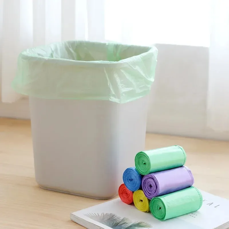 1Roll Dégradable épaississer les poubelles peut être portable sac à ordures sacs déchets d'élimination d'évacuage de cuisine