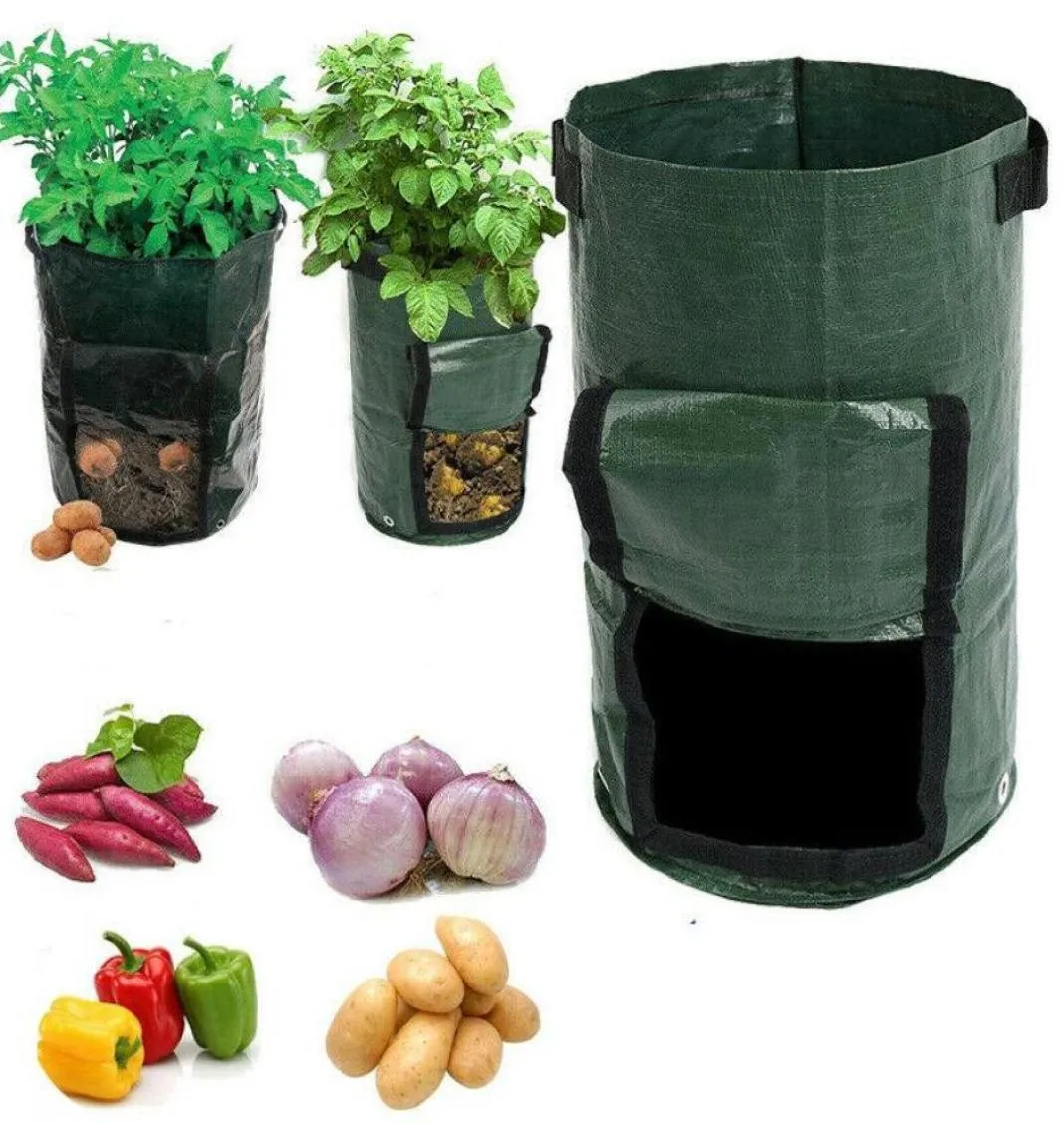 Planters Pots 2pcs Plant Grow Bags Home Garden Potato Pot Greenhouse Vegetable Growing Moisturizing Vertical Bag Seedling9113523