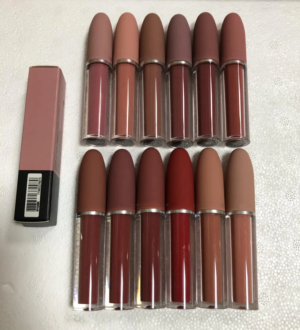 12 couleurs Matte Lip Gloss Lips Luster Christmas Selena Bullet Liquid Liquid Lipgloss Imperproof Cosmetics Dhl Fast 3422782