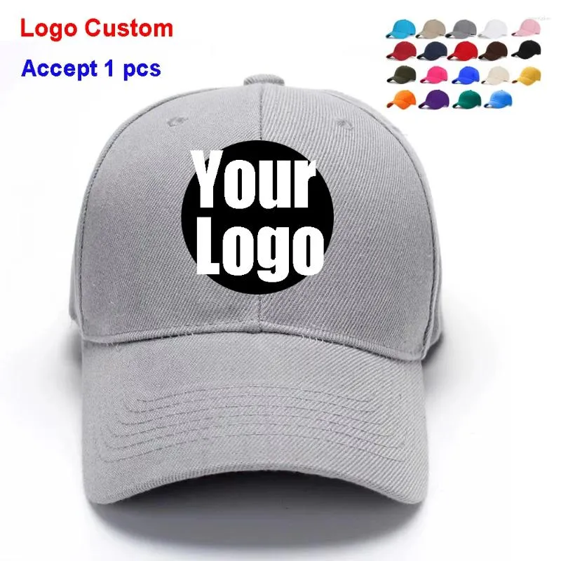 Ball Caps Unisexe Cap Casual Plain Baseball Ajustement Snapback Hats pour femmes hommes Street Dad Street Custom Design Your Logo Hip Hop