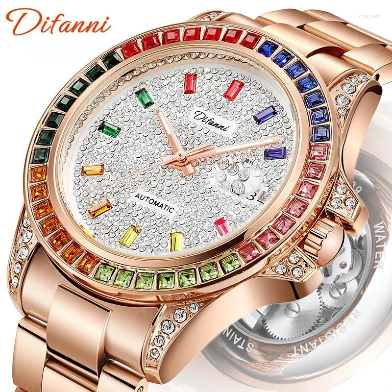 Montre-bracelets Tourbillon Automatique Mécanique des hommes MONTRE MECHICALLE CALENDAIRE LUMINELLE EN FULLE EN FULLE CROSTPORY