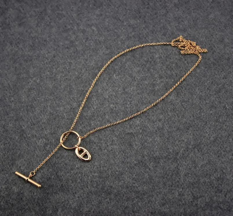 Collier creux de nez de cochon Chaîne de pull 14K