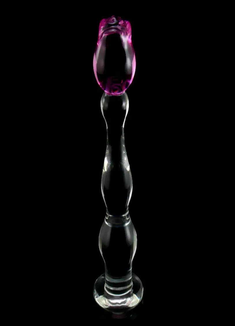 Domi 213cm Série de glace et de feu Rose Design Flower Design Femmes Femmes Dildo Butt Butt Anal plug Sex Toys Y181101065518836