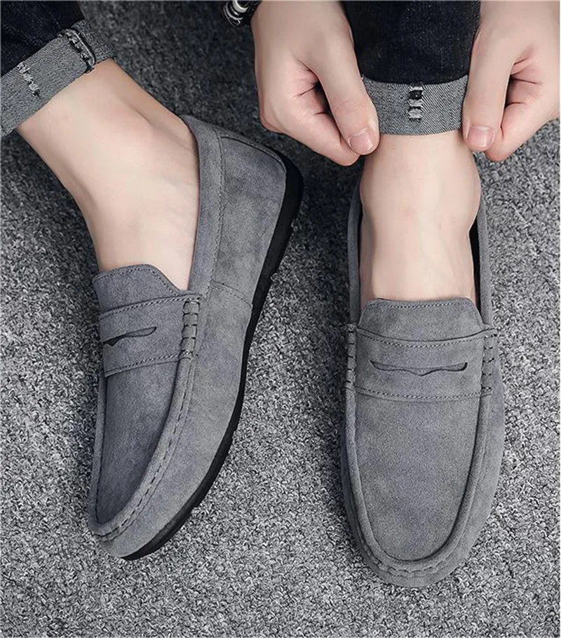 2024 New Lazy Soft Sole Bean Shoes Casual grey Shoes GAI