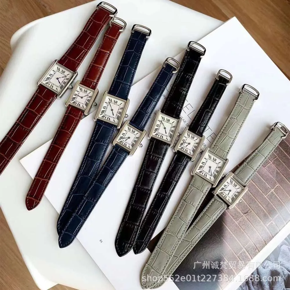 dameswatch katier horloge Carteras Moissanite Watch Square kijkt casiowatch met dezelfde tankreeks kwarts horloge mode vrijetijdsvlee vierkante liefhebbers