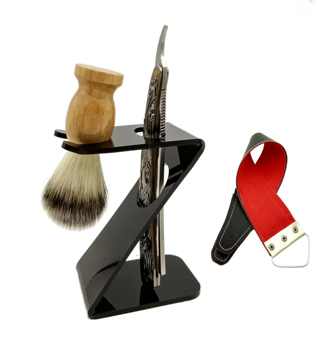 Capelli classici lucidati a mano Knifes barbiere barbone rasatura di alta qualità in acciaio al carbonio Men039s rasoi tonsure1531760