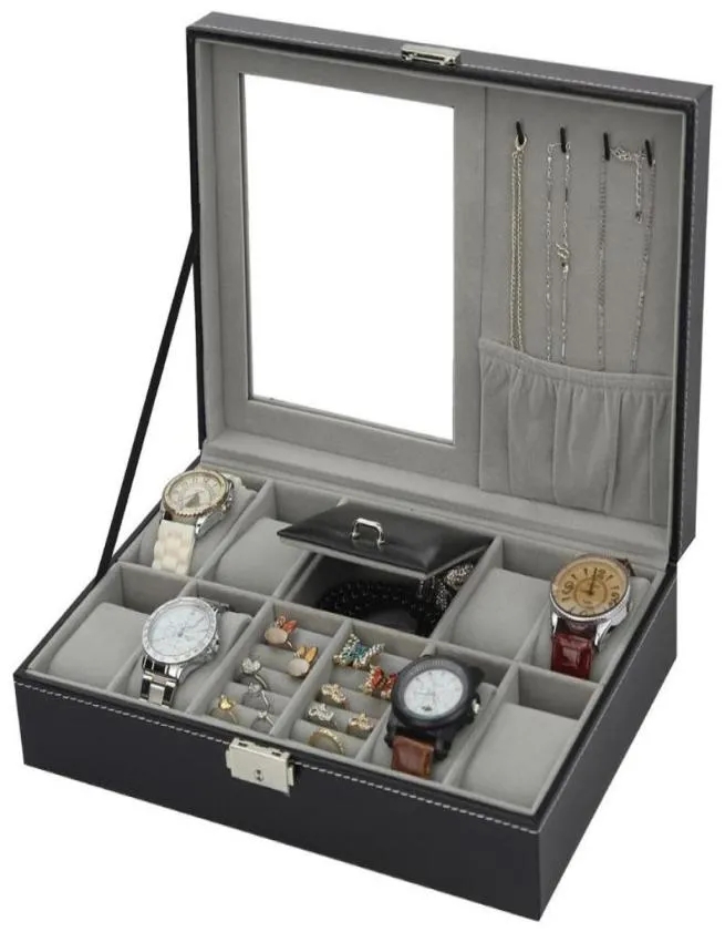 PU Leder Uhrenschachtel Highly Organizer Aufbewahrungsbox Hülle für Uhren Jüdy Ornament Sargbehälter Boxen tragbar5940885