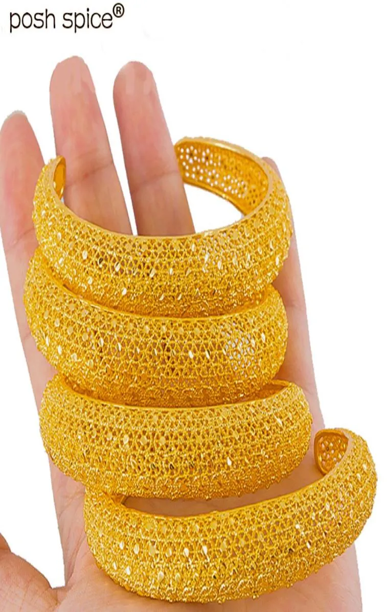 Дубайские мячи Bangles for Women Эфиопские браслеты Свадебные украшения африканские подарки золотой цвет Ислам Ближний Восток золотой браслет CX2007296203884