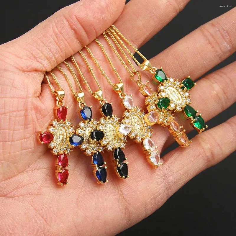 Łańcuchy błyszczące mikropawane wisior z cyrkonią dla kobiet dla kobiet różowy fioletowy łańcuch gołębi biżuterii imprezowy biżuteria
