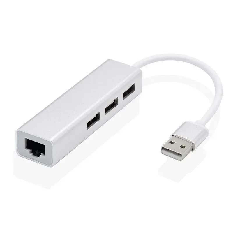 3ポートUSB2.0ハブタイプCからイーサネットLAN RJ45ネットワークカードアダプターRJ45ネットワークLANアダプターケーブルに互換性のあるハブイーサネット