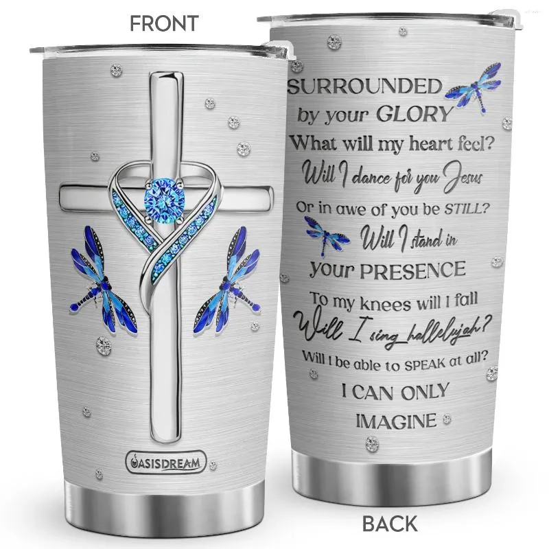 Tumbler 1pc 20oz Religiöses Geschenk gedruckter Kreuz Glauben Schmuck Ich kann mir nur vorstellen