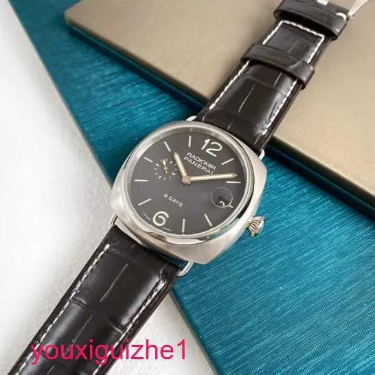 Montre de poignet mâle Panerai Radiomir Series 45 mm de diamètre Manuel mécanique Business Luxury Watch Pam00346 Steel 45 mm