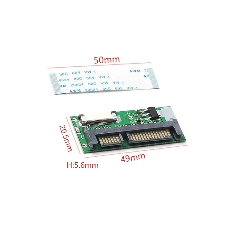 24 pinos ZIF a 22 pinos SATA Adaptador Card 1.8 polegadas LIF a 2,5 polegadas SATA 24 pinos SATA LIF Adaptador de PCB para Mac