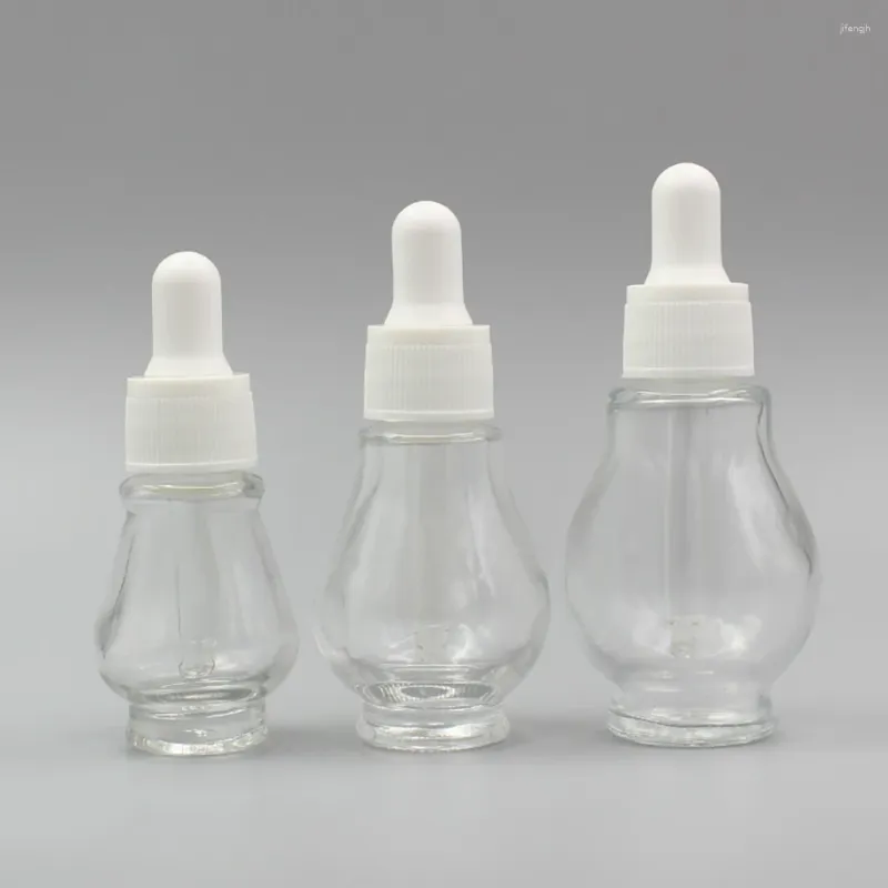 Depolama Şişeleri Boş Clear 10ml Cam Makyaj Damlası Şişe Esansiyel Yağ Parfüm Pipeti Doldurulabilir Konteyner