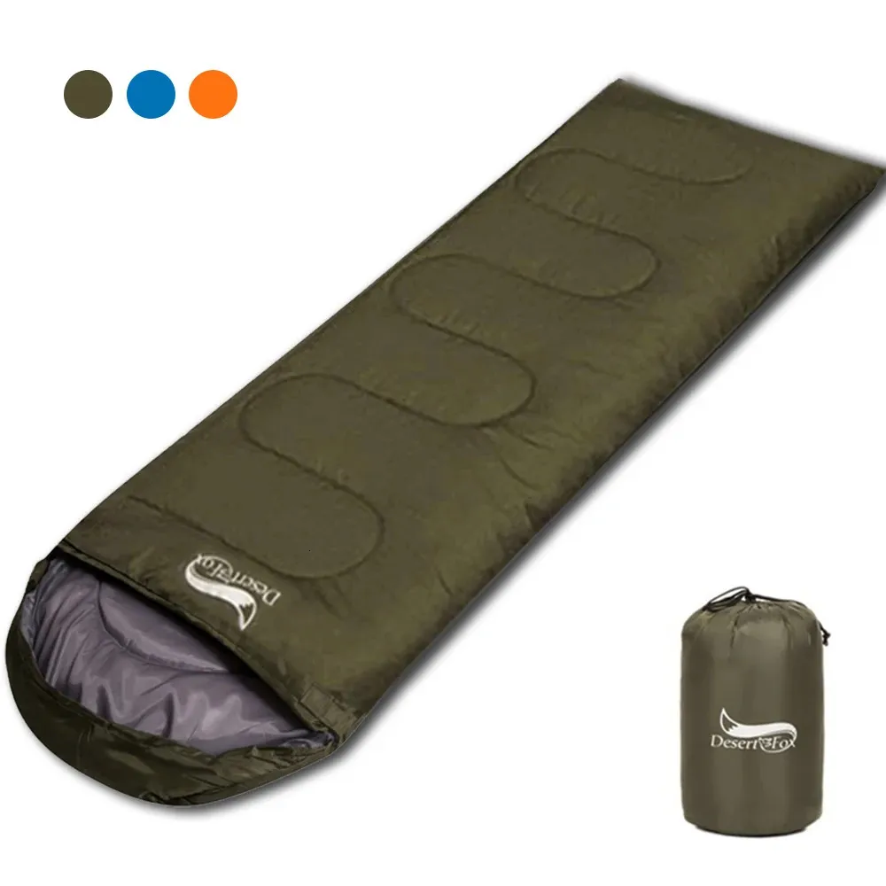 Desert Fox Ultralight Sleeping Bags voor volwassen kinderen 1 kg draagbaar 3 seizoen wandelen camping backpacktas met Sack 240416