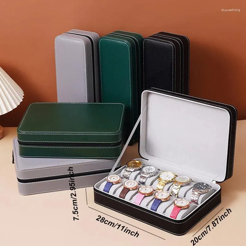 Watch Boxes 6/10/12 Girds Zipper Organizer Portable Case Bracelets Men's And Women's Multifunctional Display